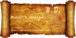 Matók Delila névjegykártya